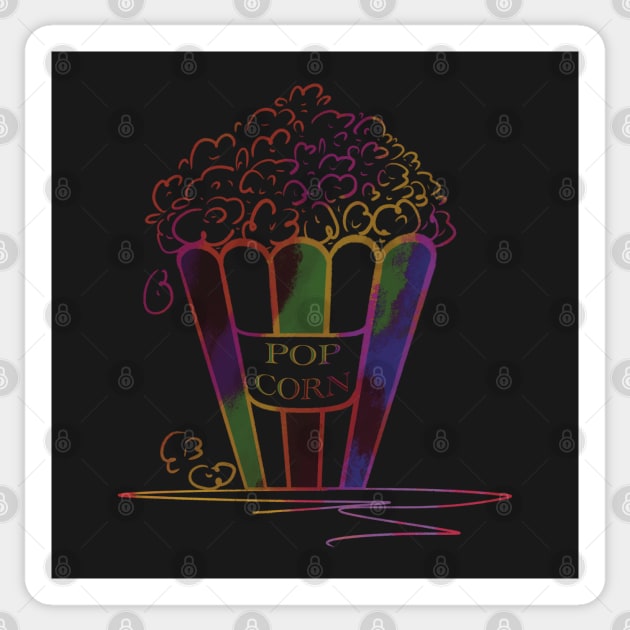 Pop Corn Sticker by Xatutik-Art